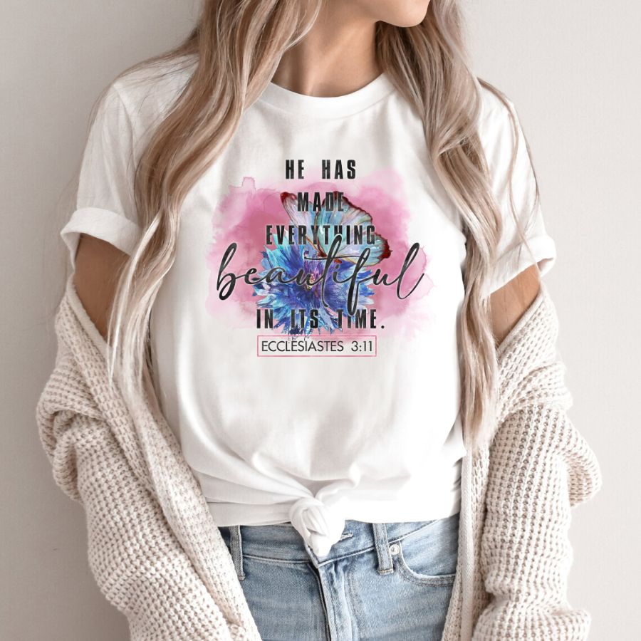 Romans 8:28 All things work together for good Pink Premium T-Shirt