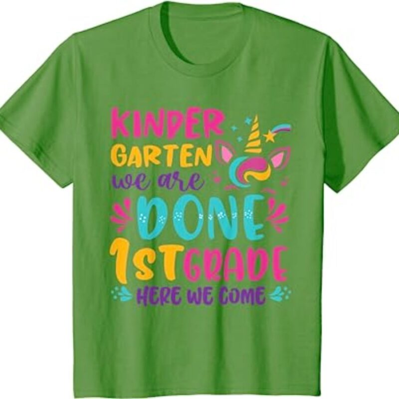 Kindergarten Graduation Cute Unicorn Class Of 2024 Girls T-Shirt, Gifts For Student