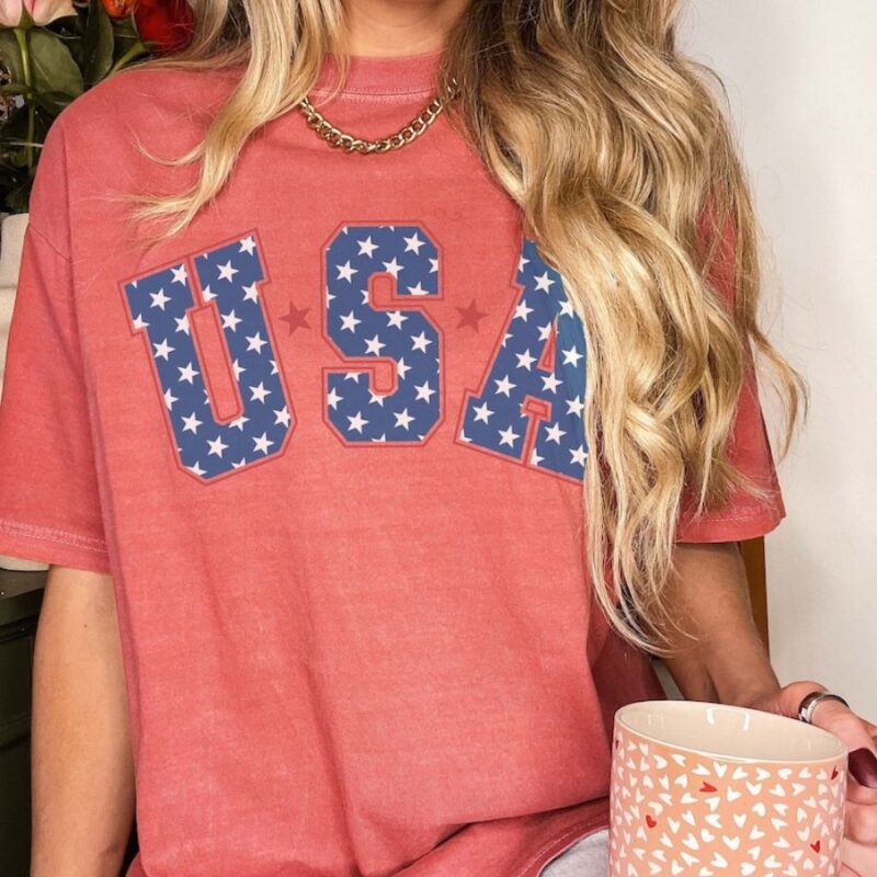 Retro Star USA Graphic Tee, 4th of July, Happy Independence Day
