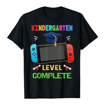 Kindergarten Level Complete Graduation Class 2023 Gamer T-Shirt, Education Shirt