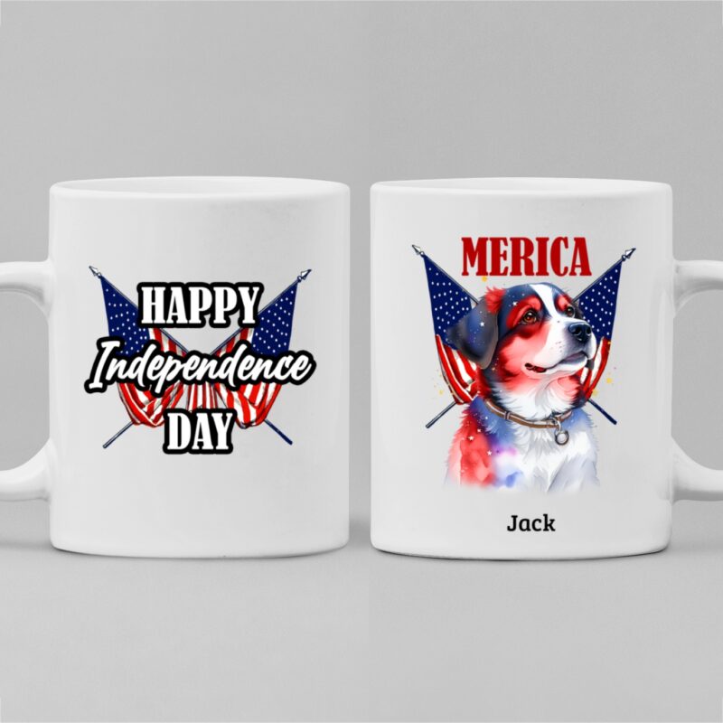 Happy Independence Day, White Mug