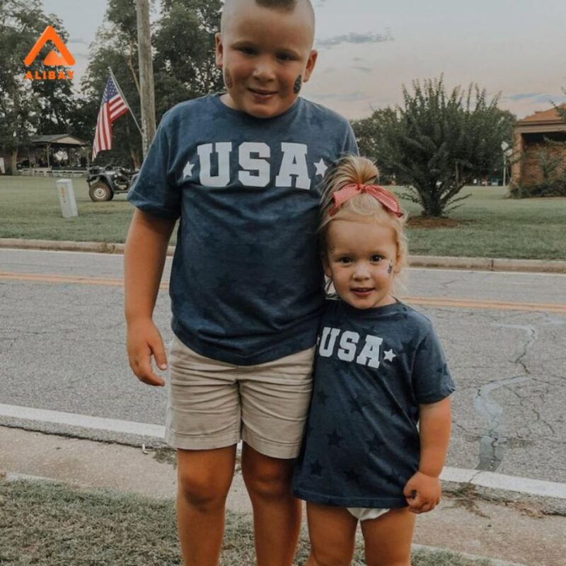 Comfortable and festive tees for kids on the Fourth of July