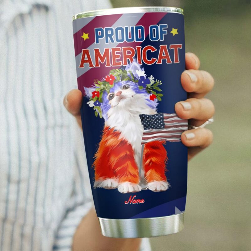 Happy 4th of July - Pround Of Americat Personalized Tumbler