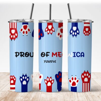 Proud Of Meowica Personalized Skinny Tumbler
