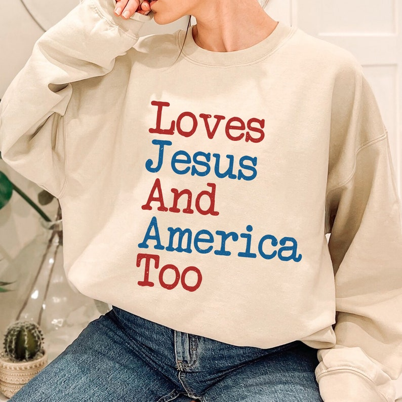 Loves Jesus and America Too Shirt