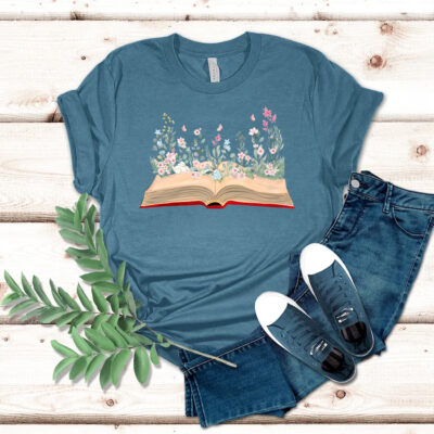 Wildflowers Book Shirt - Book Lovers T-shirt