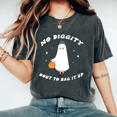 No Diggity Bout To Bag It Up - Retro Halloween Shirt