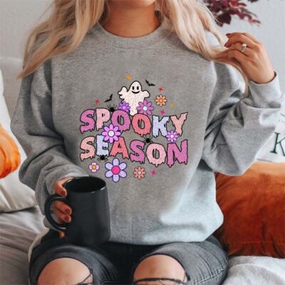 Spooky Season Halloween Flowers Sweatshirt