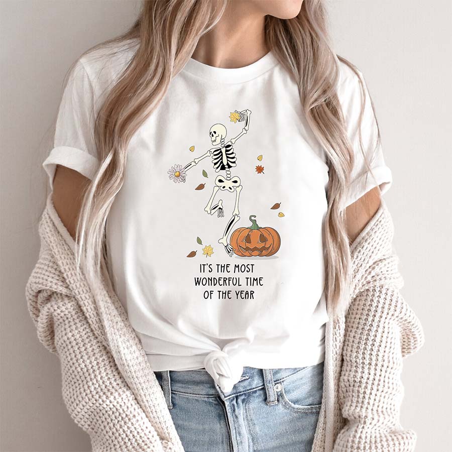 Its The Most Wonderful Time, Halloween Shirt, Gift For Halloween, Skeleton Fall Halloween