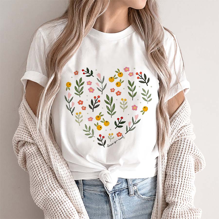 Floral Love Shirt, Flower Heart – We Heart It Shirt