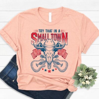 Jason Aldean Shirt, Western Cowboy Shirt - Try That in a Small Town Shirt
