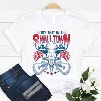 Jason Aldean Shirt, Western Cowboy Shirt - Try That in a Small Town Shirt