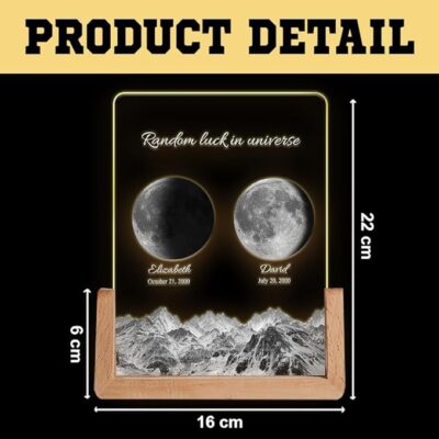 Dad Custom Moon Night Light For Specific Date