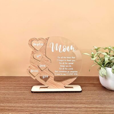 Personalized Family Name Puzzle Piece with Names