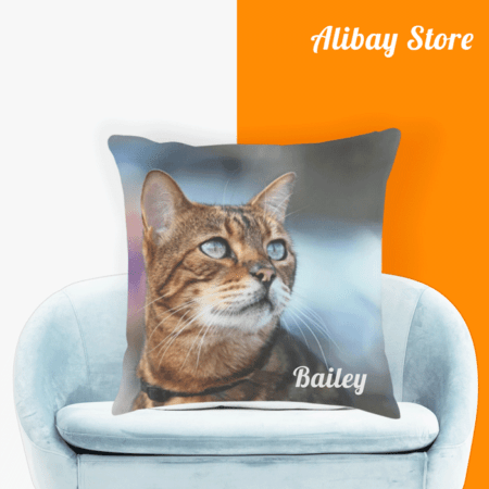 Bengal Cat Pillow - Personalized Feline Cushion