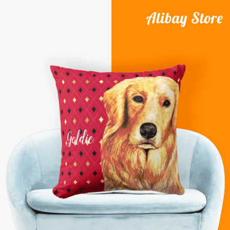 Classic Pillow | Personalized Golden Retriever Pillow