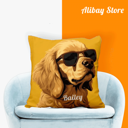 Cool Golden Retriever Pillow | Personalized Dog Pillow