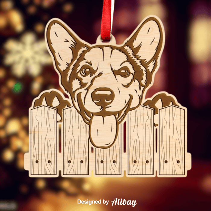 Custom Corgi Ornament | Crafted from Wood