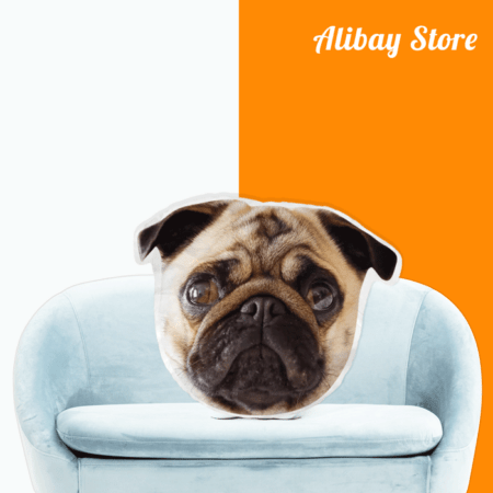 Custom 3D Pug Pillow from Pictures - Personalized Dog Pillow