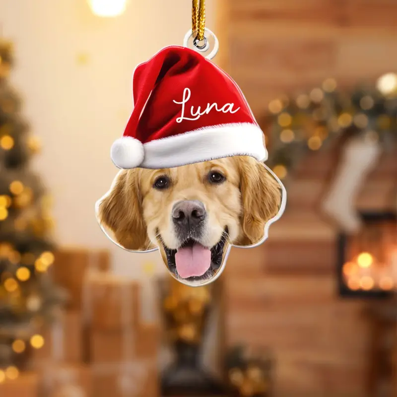 Custom Acrylic Pet Ornament | Golden Retriever Ornaments