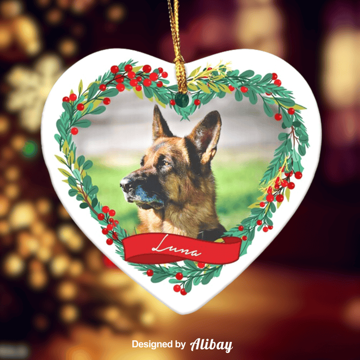 Custom Ceramic German Shepherd Ornament