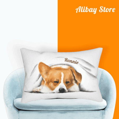 Custom Corgi Pillow | Personalized Dog Pillow for Dog Lovers