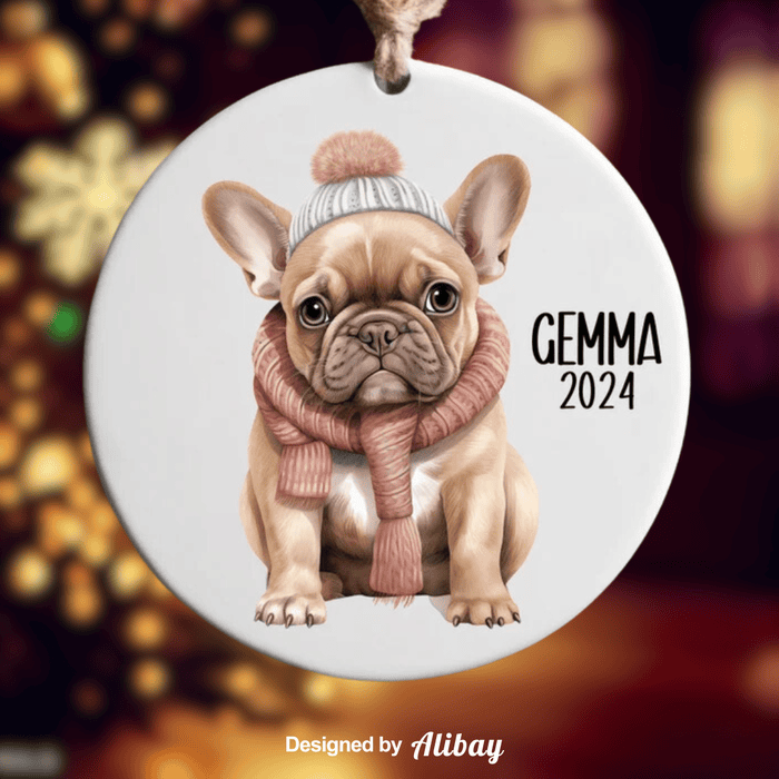 Custom Dog Tree Decoration for Pet Lovers | French Bulldog Ornament