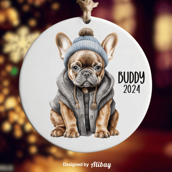 Dog Tree Decoration for Pet Lovers | French Bulldog Ornament