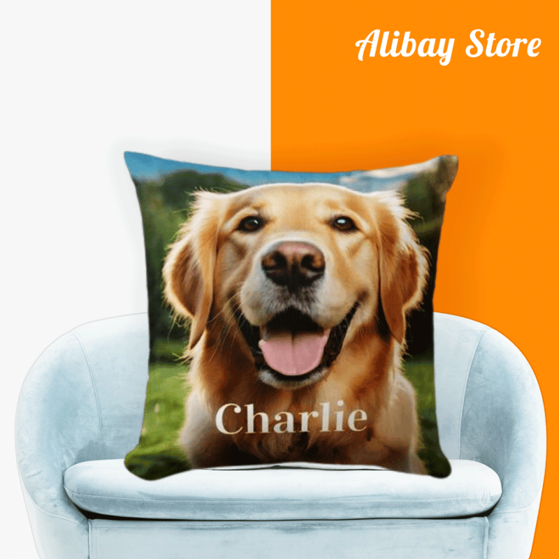 Custom Golden Retriever Pillow | Personalized Dog Pillow