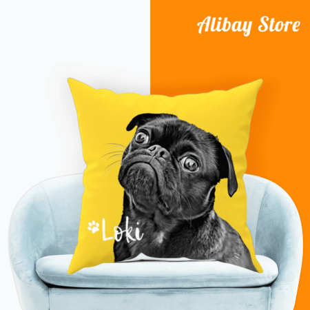 Custom Pug Pillow for Dog Lovers - Personalized Dog Pillow