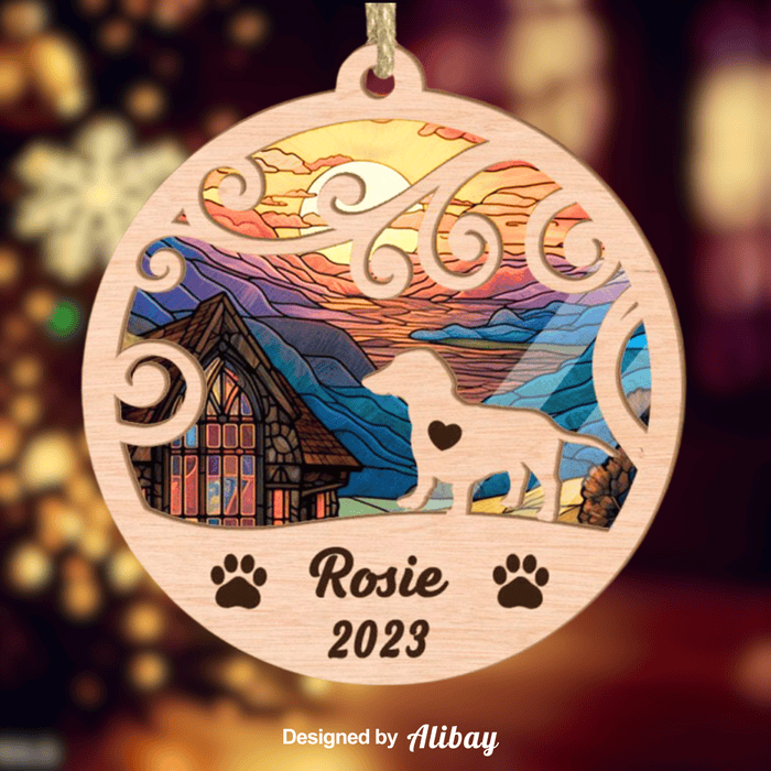 Custom Suncatcher Ornament | Dachshund Ornament