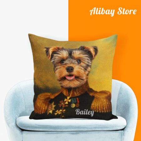 Custom Yorkshire Terrier Pillow | Personalized Dog Pillow