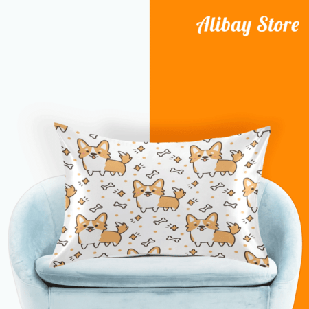 Cute Welsh Corgi Pillow | Personalized Dog Pillow