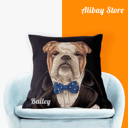 English Bulldog Pillow | Personalized Dog Pillow