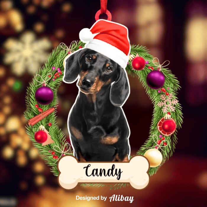 Flat 2D Printed Acrylic Tree Decor | Dachshund Ornament