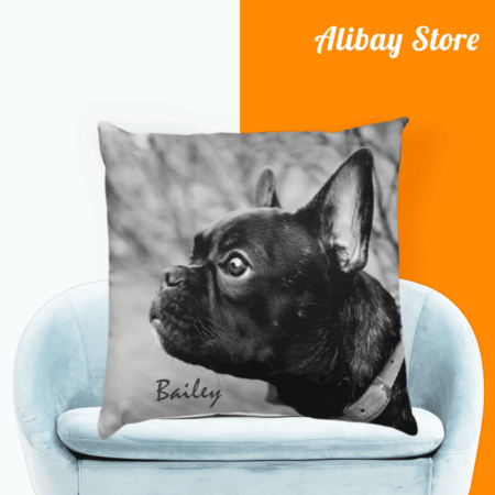 French Bulldog Pillow with Your Picture | Personalized Dog Pillow