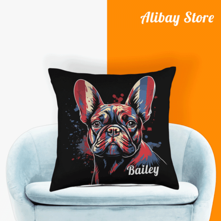 French Bulldog Royal Tapestry Pillow | Personalized Dog Pillow