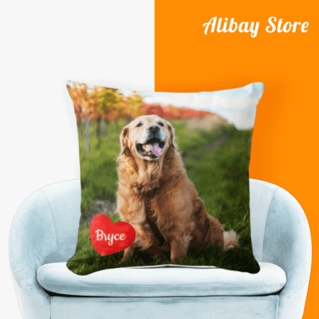 Golden Retriever Memorial Photo Pillow | Personalized Dog Pillow