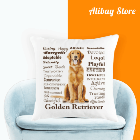 Golden Retriever Photo Pillow - Personalized Dog Pillow