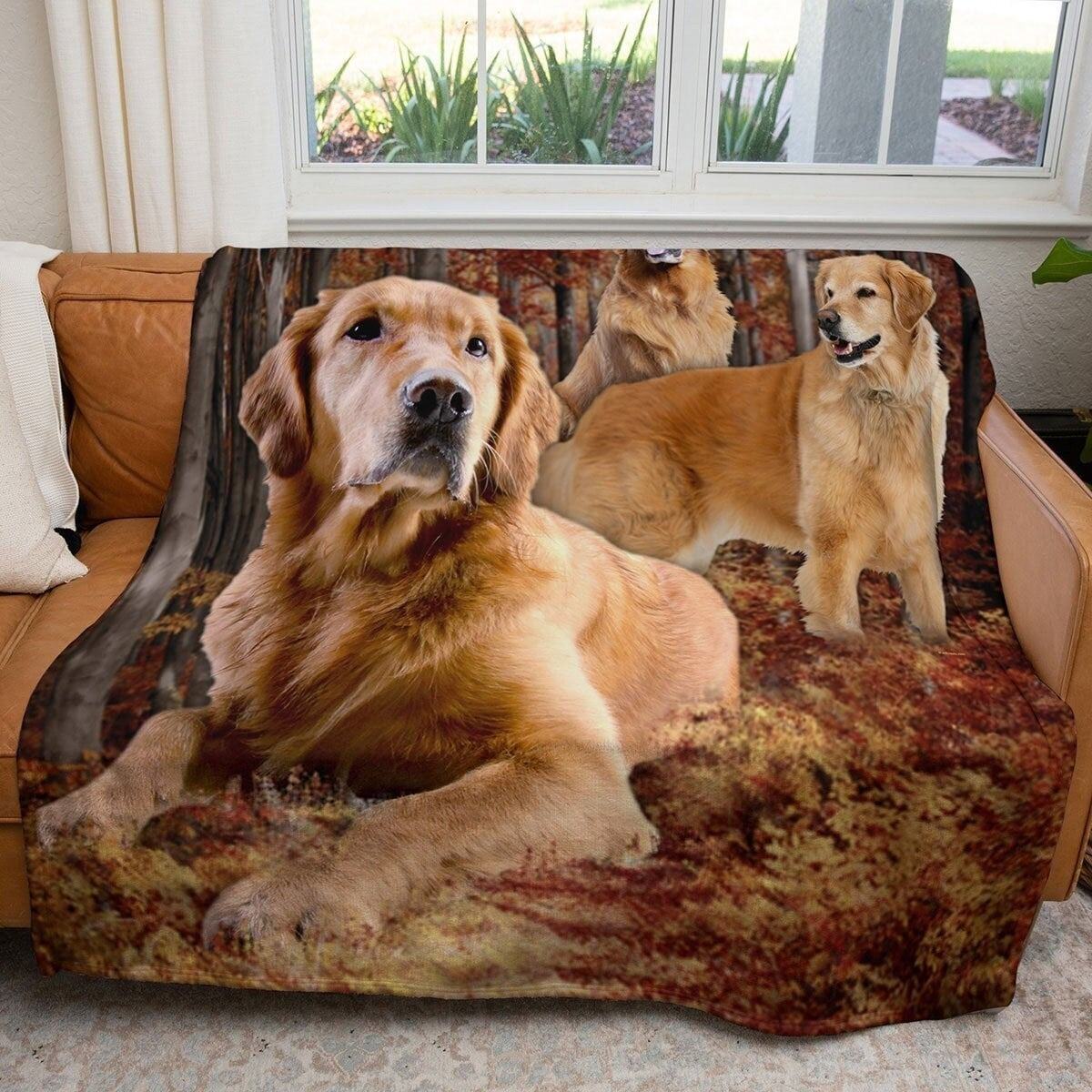 Personalized Golden Retriever Blanket