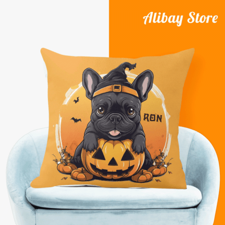 Halloween French Bulldog Pillow - Personalized Dog Pillow