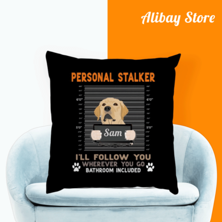 'I'll Follow You' Personalized Dog Pillow | Labrador Retriever Pillow