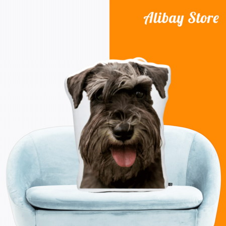 Miniature Schnauzer Custom Shaped Pillow