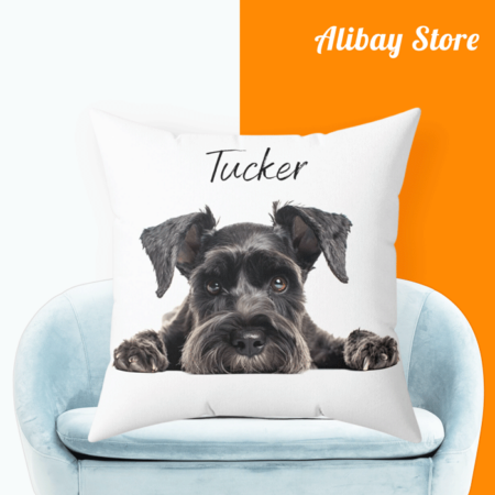 Custom Miniature Schnauzer Pillow - Unique Pet Decor Gift