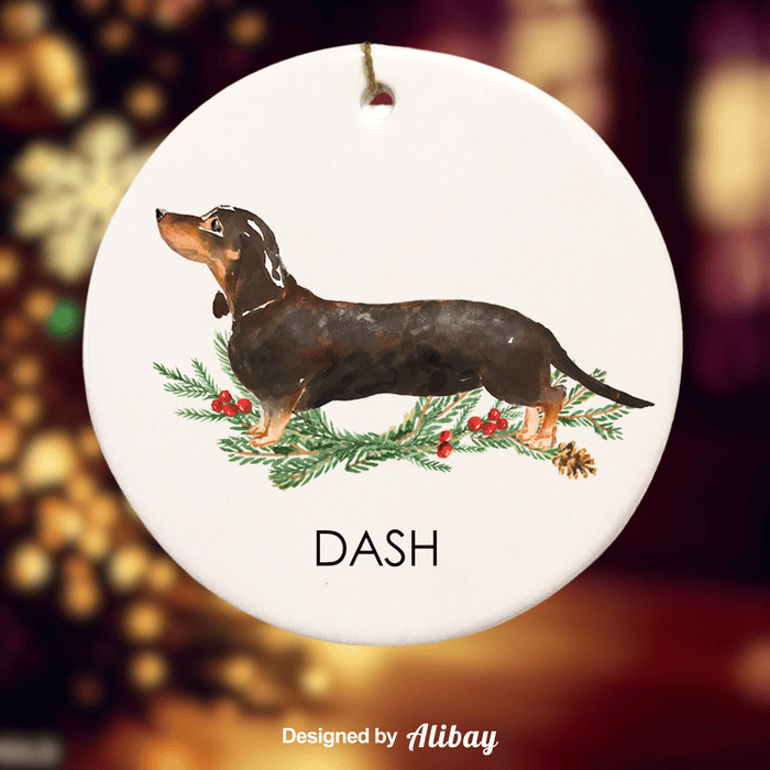 Personalized Christmas Ornament | Dachshund Ornament