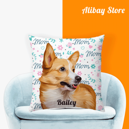 Personalized Corgi Pillow | Perfect Gift for Dog Moms