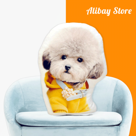 Personalized Dog Pillow | Custom Shaped Poodle Pillow