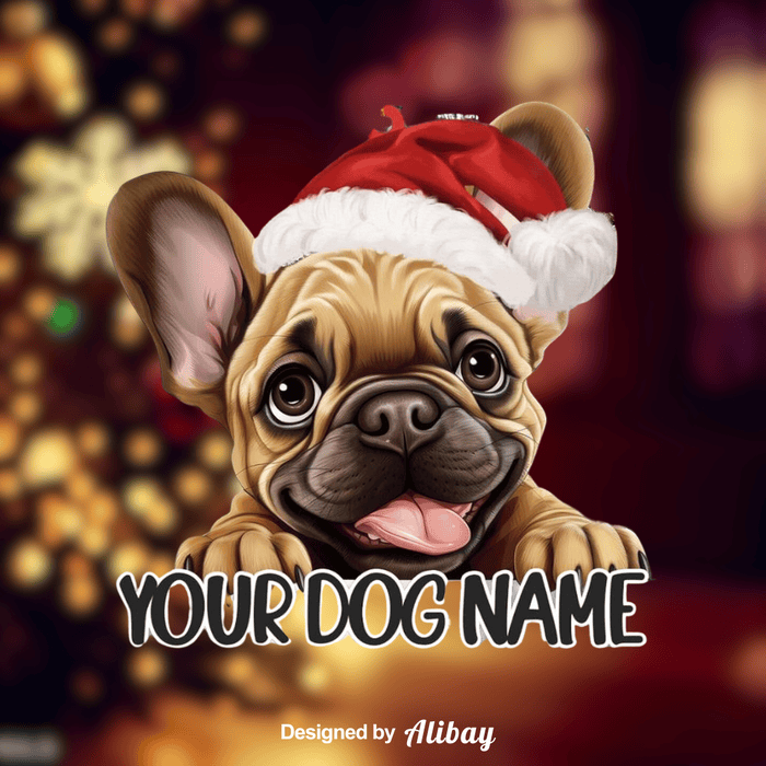 Personalized French Bulldog Ornament with Custom Name