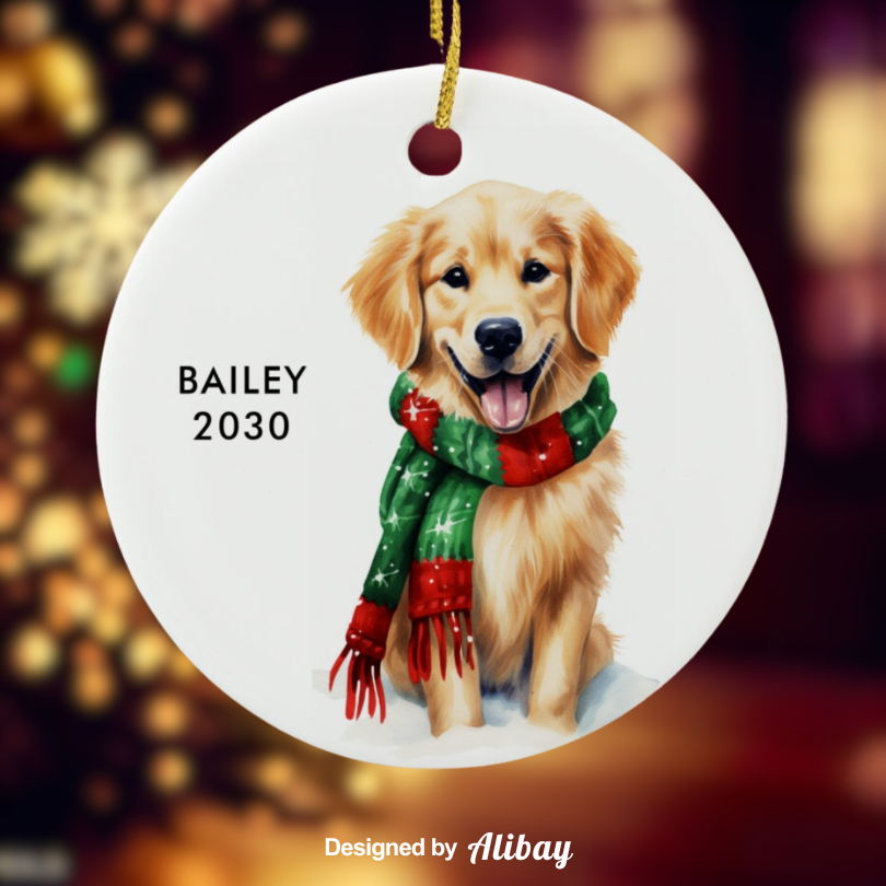 Personalized Golden Retriever Ornaments for Dog Lovers