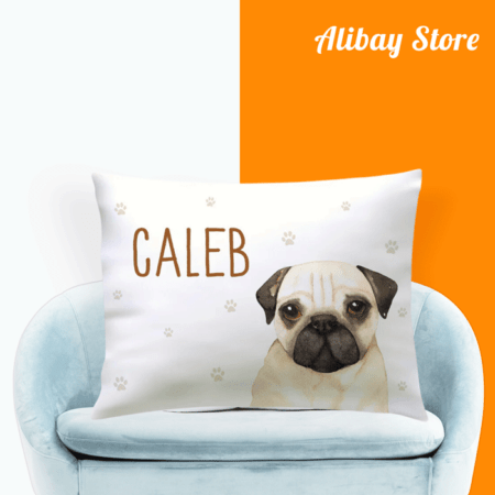 Pug Pillowcase - Personalized Dog Pillow